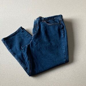 Levi Denim Jeans Women Size 16W Wedgie Straight Button Fly Dark Blue